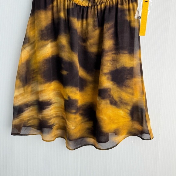 🆕 Alice + Olivia Silk Chiffon Kimono Sleeve Blouson yellow NWT size small - Picture 8 of 13